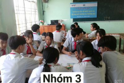 Hoạt động tuyên truyền về nước sạch và vệ sinh môi trường tại trường học năm 2021.